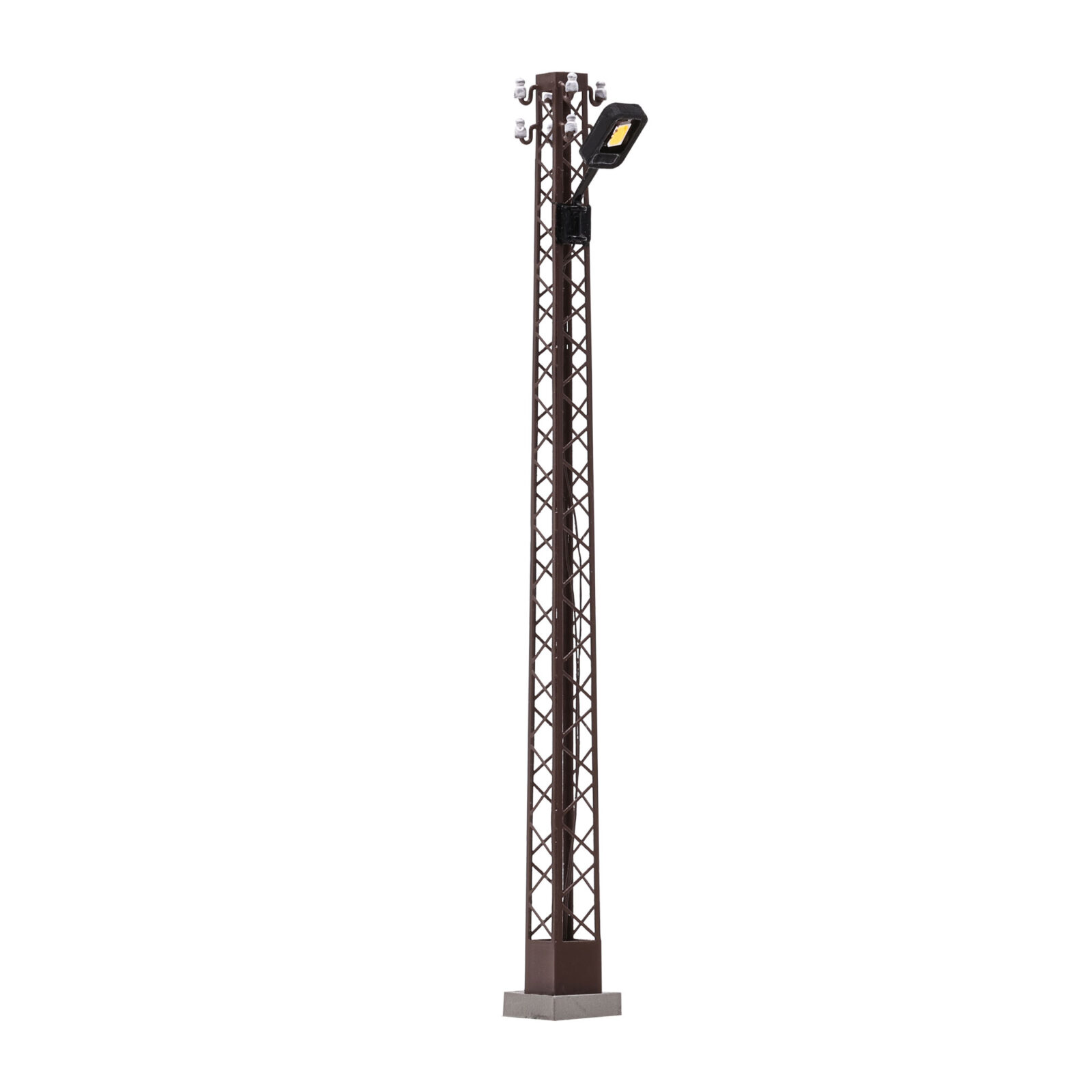 Traliccio arrugginito con lampada quadrata - Luce Bianca Scala TT DS Modellismo Traliccio arrugginito lampada scala TT