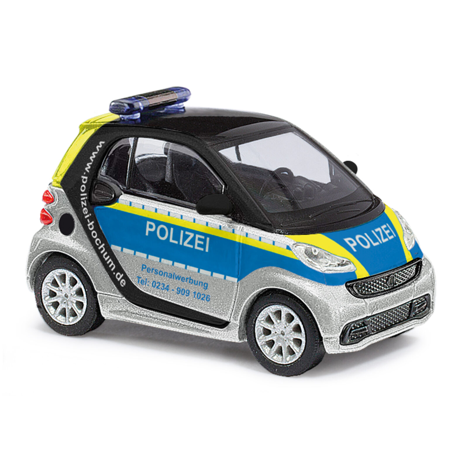Smart Fortwo Polizia Bochum Scala H0 DS Modellismo Smart Fortwo Polizia Bochum scala H0 Busch