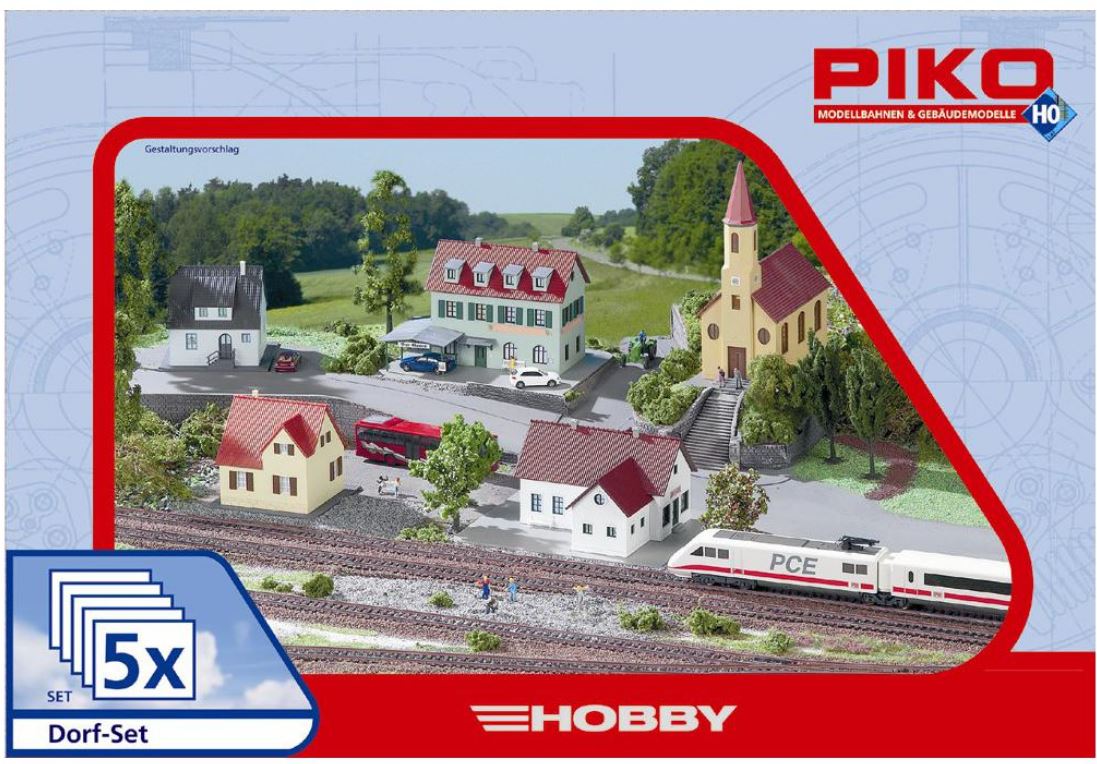 SET VILLAGGIO contiene 5 edifici scala H0 DS Modellismo SET VILLAGGIO contiene 5 edifici scala H0