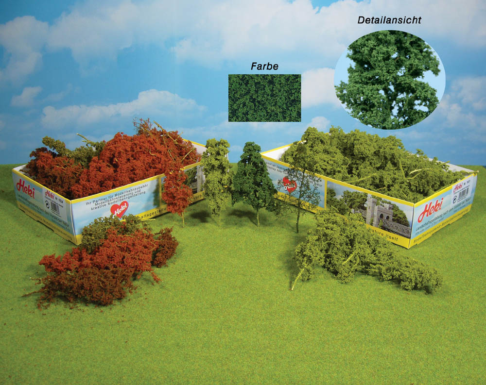 Latifoglie e Cespugli, 15 pezzi verde scuro DS Modellismo Latifoglie e Cespugli, 15 pezzi verde scuro