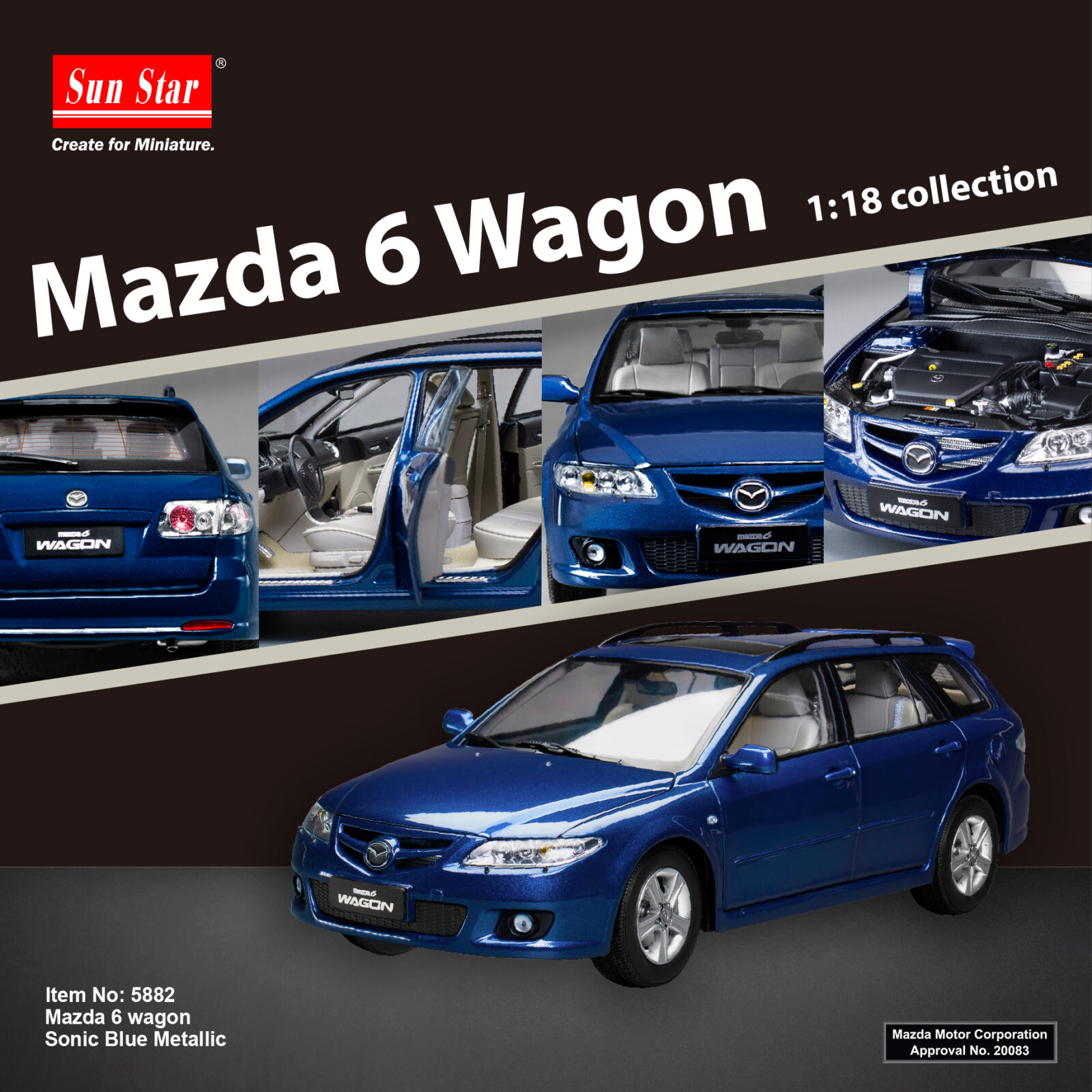Mazda 6 Wagon DS Modellismo Mazda 6 Wagon scala 1:18 Sun Star