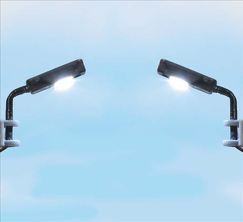2 Lampade da Parete Angolare - Luce Bianca Scala H0 DS Modellismo 2 Lampade da Parete Angolare Luce scala H0