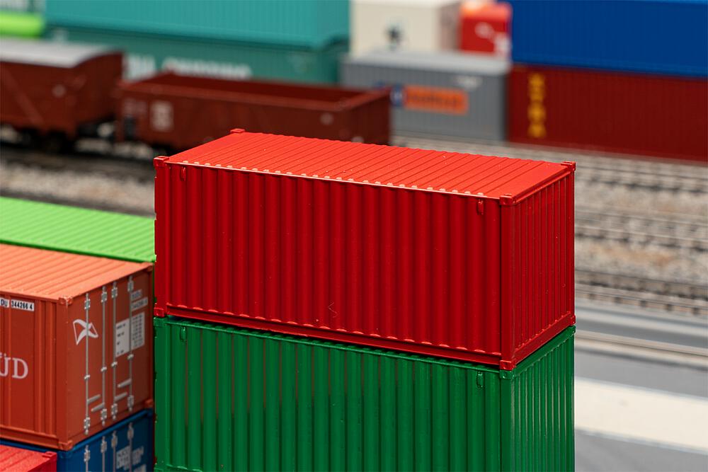 Container da 20' - Rosso Scala H0 DS Modellismo Container da 20' Rosso scala H0 Faller