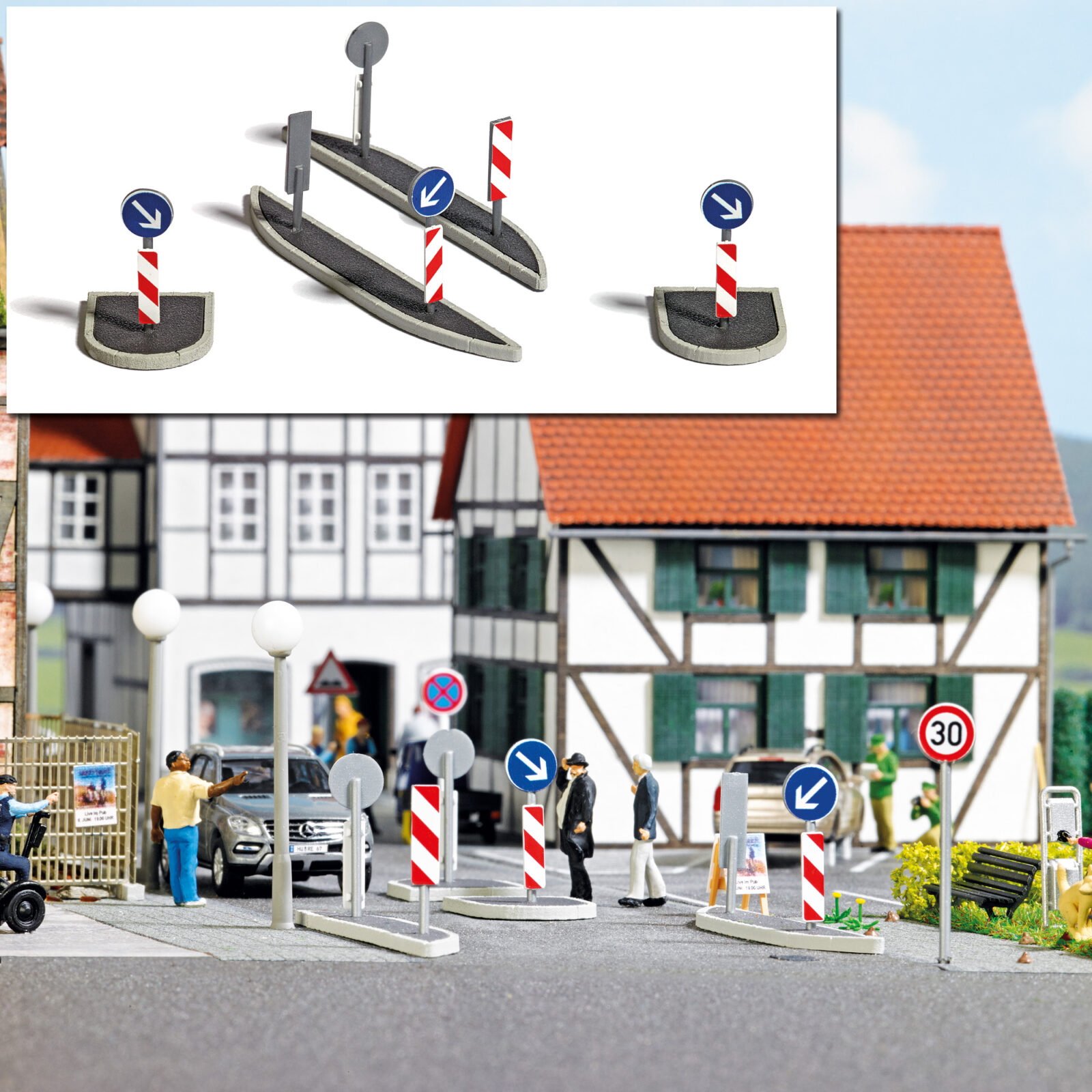 Isole di traffico Scala H0 DS Modellismo Isole di traffico scala H0 Busch