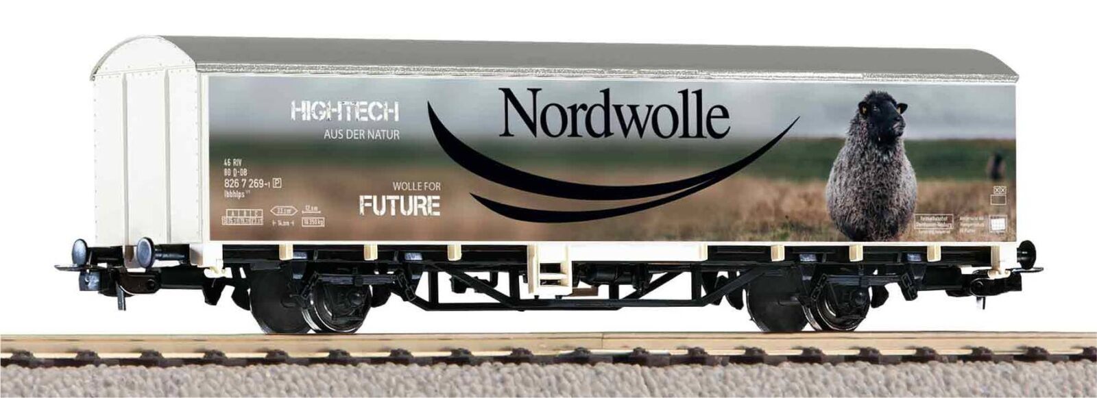 Carro Merci coperto "Nordwolle" DB AG Epoca VI Scala H0 DS Modellismo Carro Merci coperto "Nordwolle" DB scala H0