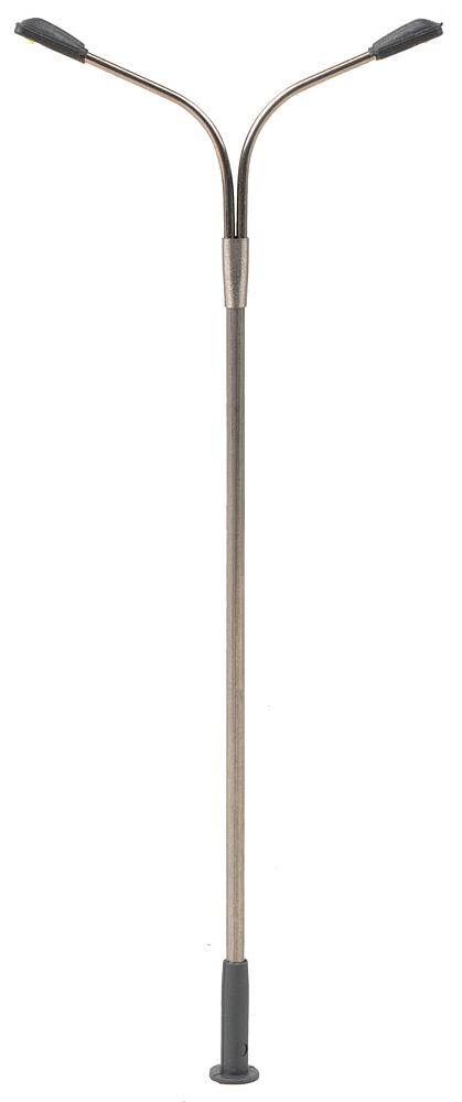 Lampione stradale a LED a due braccia - Bianco freddo Scala H0 DS Modellismo Lampione stradale a LED a due scala H0