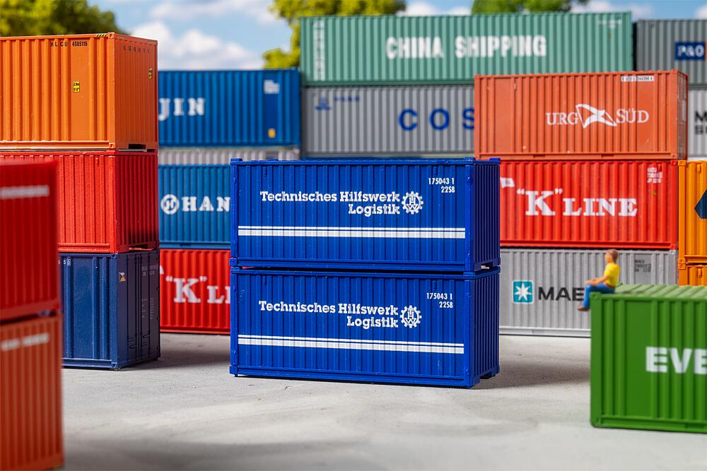 Container 20' THW, set di 2 Scala H0 DS Modellismo Container 20' THW, set di 2 scala H0 Faller