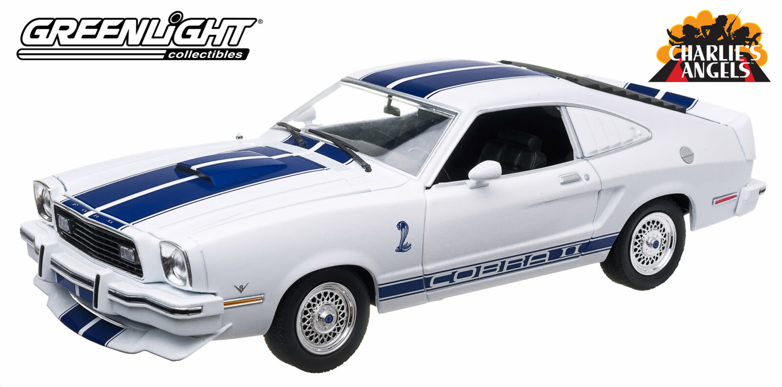 Charlie's Angels (1976-1981 TV Series) - 1976 Ford Mustang Cobra II DS Modellismo Charlie's Angels 1976 Ford scala 1:18