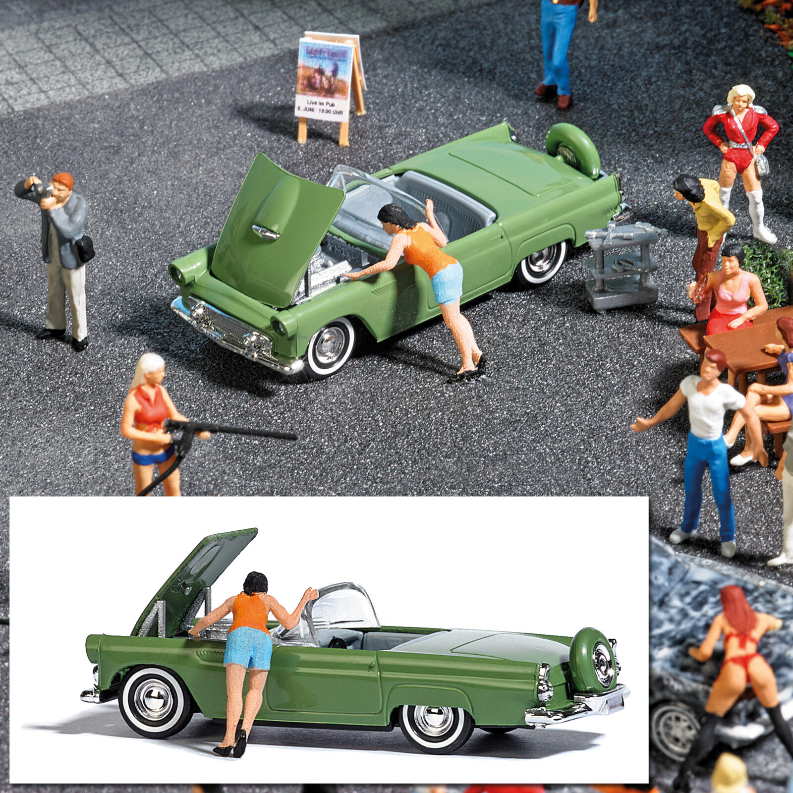 A set: Esposizione del motore Scala H0 DS Modellismo A set: Esposizione del motore scala H0 Busch