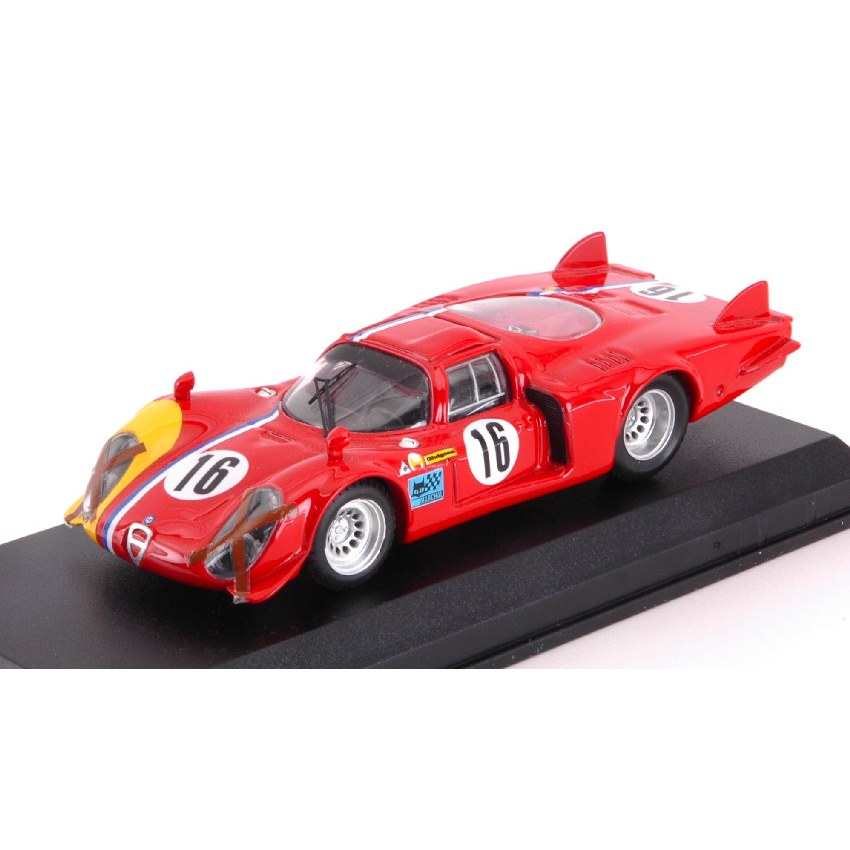 Alfa Romeo 33.2 Coda Lunga N.16 Spa 1968 T.Pilett 1:43 DS Modellismo Alfa Romeo 33.2 Coda Lunga N.16 Spa 1968 T.Pilett 1:43