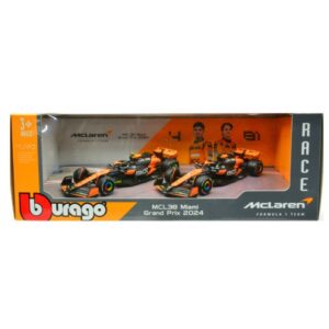 Set MC Laren MCL38 2024 N.4 Lando Norris + N.81 Oscar Piastri 1:43