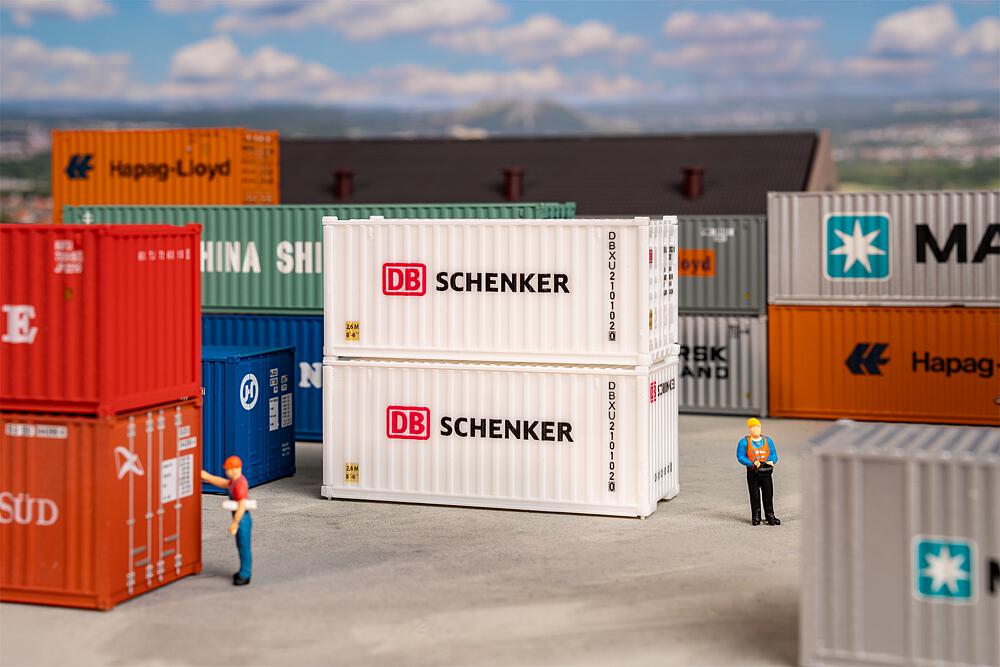 Container da 20' "DB" - Set da 2 pezzi Scala H0 DS Modellismo Container da 20' "DB" Set da 2 scala H0