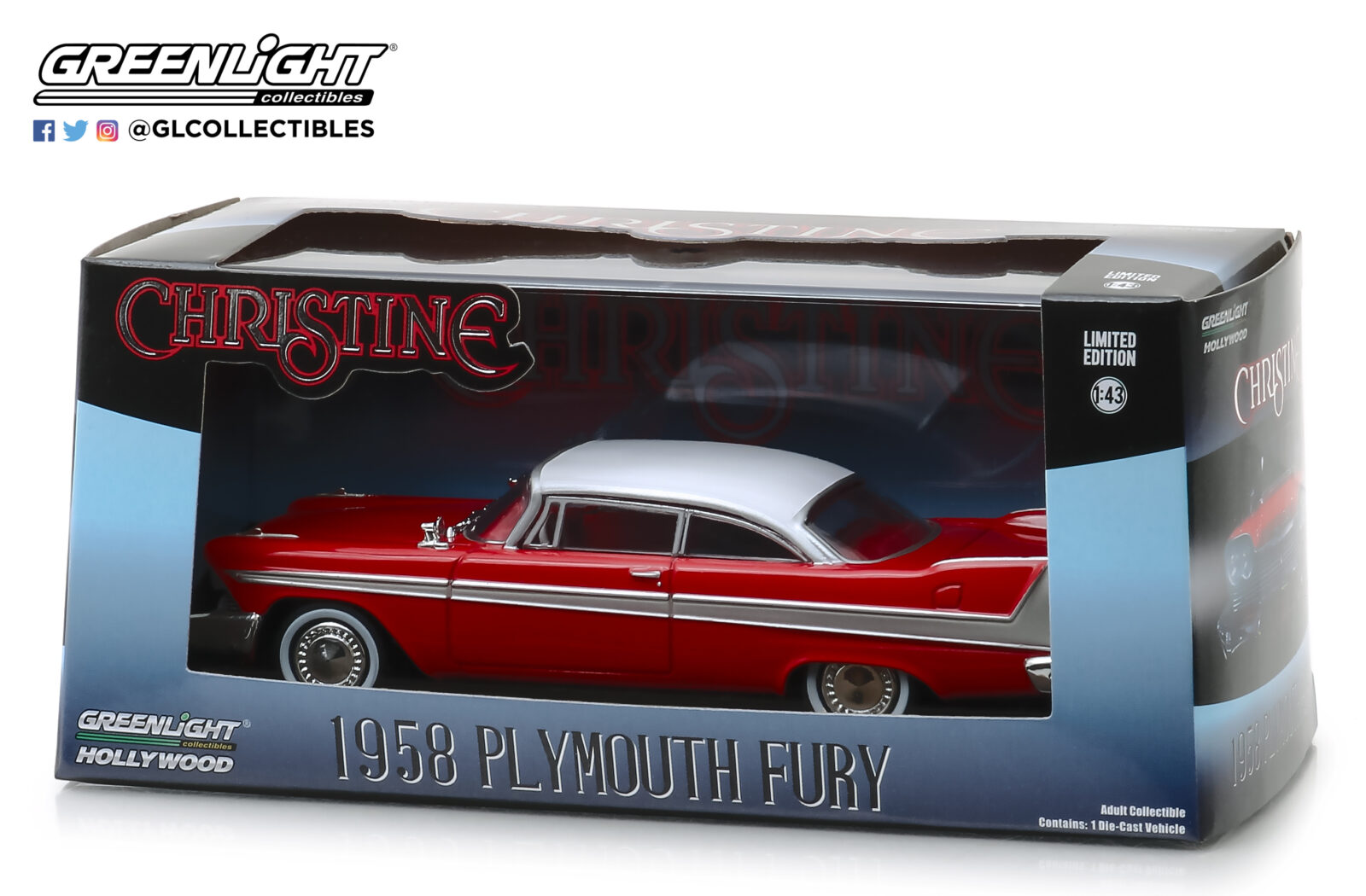 1958 Plymouth Fury - Christine (1983) DS Modellismo 1958 Plymouth Fury Christine scala 1:43