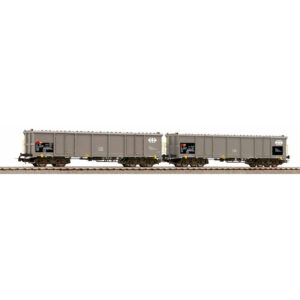 Set 2 carri Eaos Hochbordwagen Eaos bel.m.Holz, Epoca V-VI delle SBB Scala H0