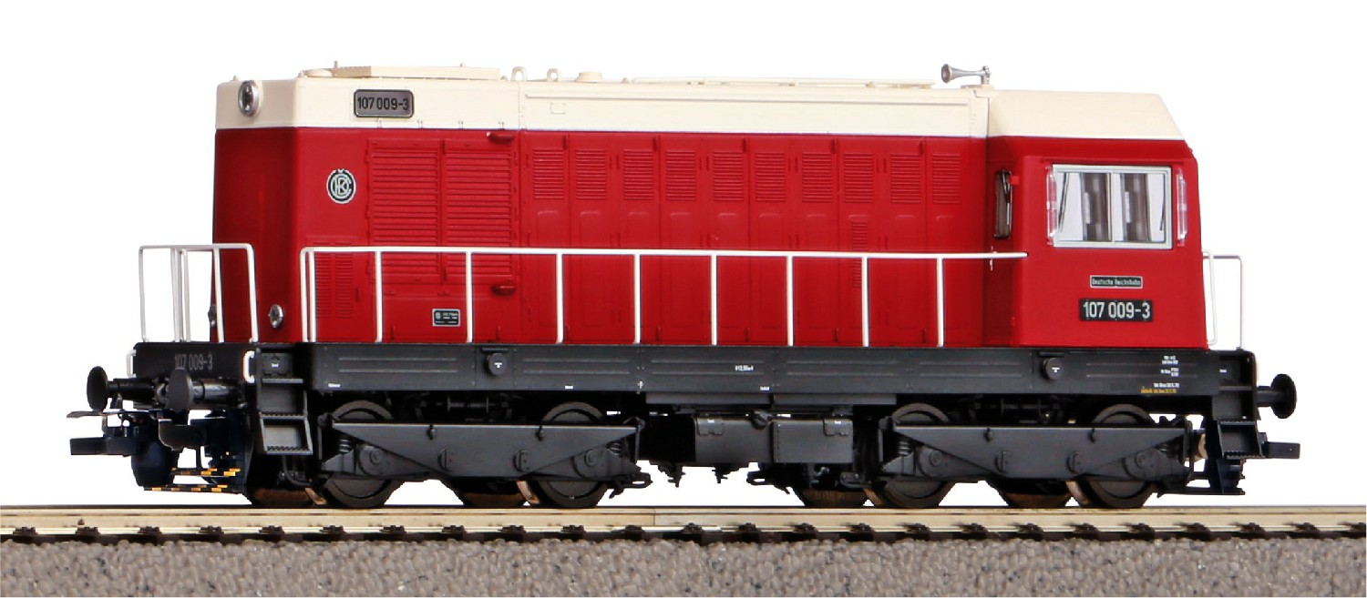 Locomotiva Diesel/Sound Gruppo 107 DR Epoca IV, rosso Scala H0 DS Modellismo Locomotiva Diesel/Sound Gruppo 107 scala H0