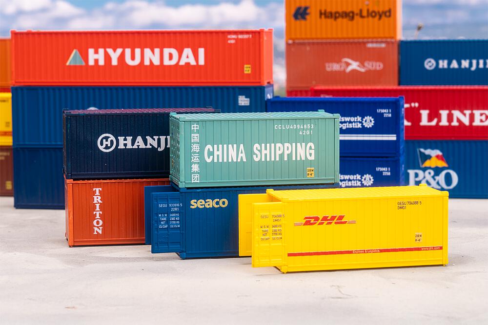 Container da 20' - Set da 5 Scala H0 DS Modellismo Container da 20' Set da 5 scala H0 Faller