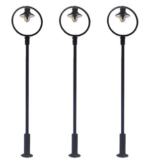 3 Luci da parco a LED a sfera scala H0