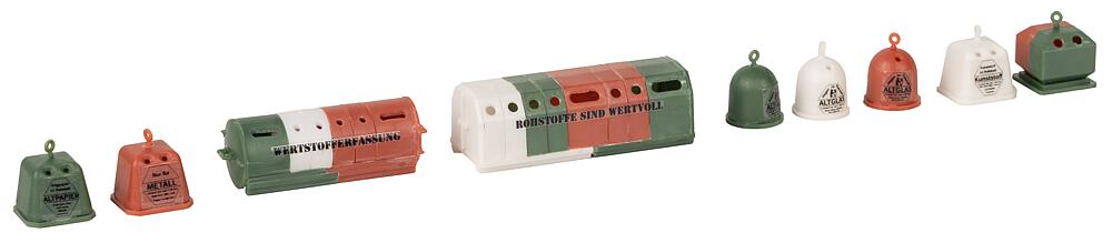 Set di contenitori per il riciclaggio Scala N DS Modellismo Set di contenitori per il scala N
