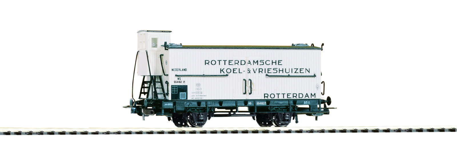 Carro chiuso “Koel- en Vrieshuizen” NS Epoca III, con garitta del frenatore Scala H0 DS Modellismo Carro chiuso “Koel- en Vrieshuizen” scala H0