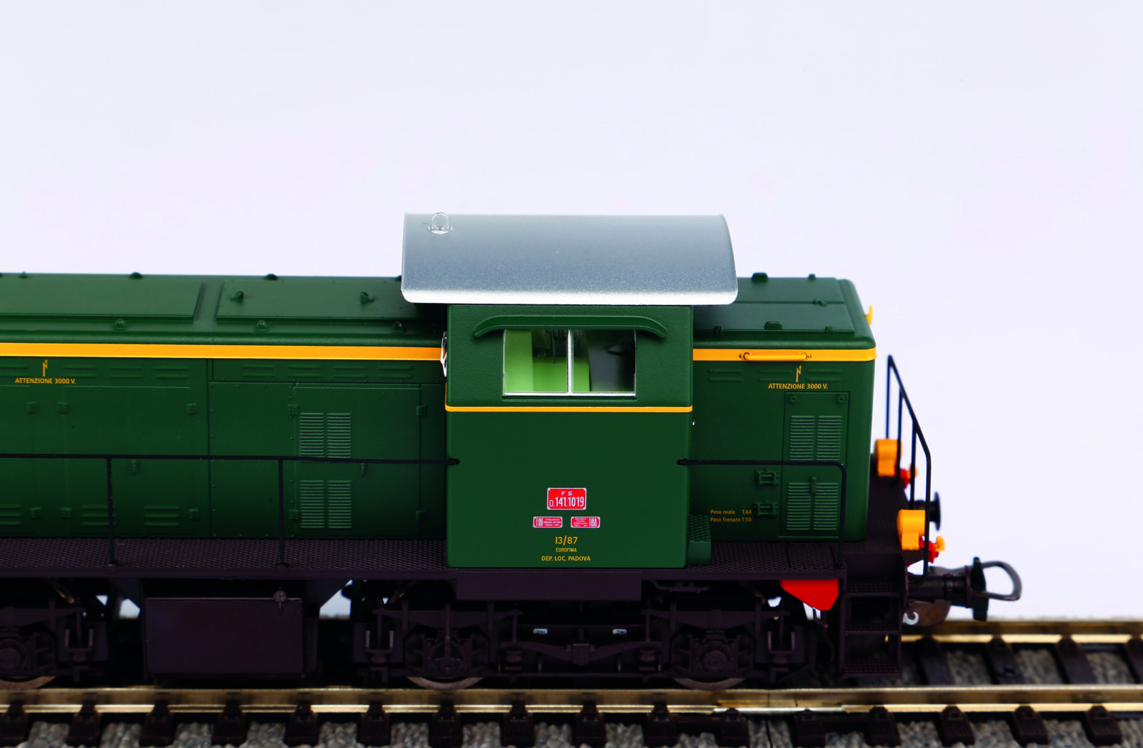 Locomotiva Diesel D.141.1019 Dep.Loc. Padova FS Epoca III/IV Scala H0 DS Modellismo Locomotiva Diesel D.141.1019 scala H0
