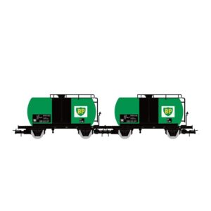 Carro Cisterna FS Set 2 Pezzi 2 Assi Bp Epoca IV 1:87 Scala H0
