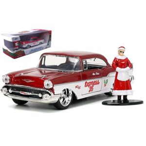 Chevrolet Bel Air 1957 MRS.Santa Claus White/Red 1:32