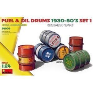1/24 Fuel and Oil Drums 1930-50 Set 1 (German Type)
