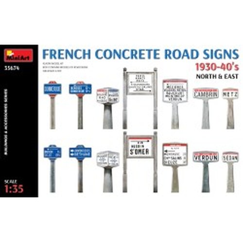 1/35 French Concrete Road Signs 1930-40's. North & East DS Modellismo 1/35 French Concrete Road Signs 1930-40's. North & East