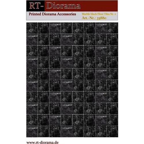 1/35 Printed Accesories: Marble Black Floor Tiles Nr.2 DS Modellismo 1/35 Printed Accesories: Marble Black Floor Tiles Nr.2