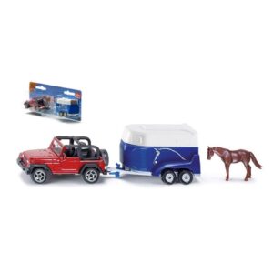 Auto Con Rimorchio Trasporto Cavalli 1:87