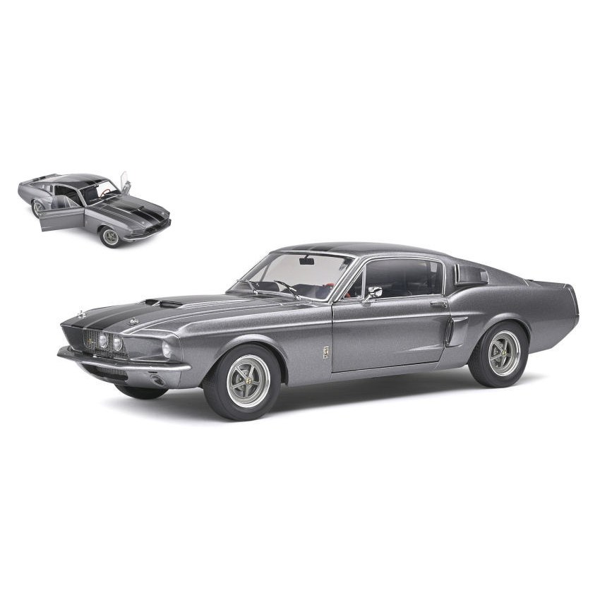 Shelby GT500 1967 Grey & Black Stripes 1:18 DS Modellismo Shelby GT500 1967 Grey & Black Stripes 1:18