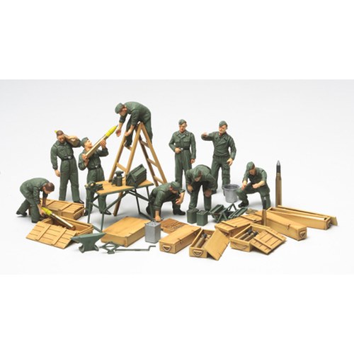 1/48 Wwii German Tank Crew Field Maintenace Set DS Modellismo 1/48 Wwii German Tank Crew Field Maintenace Set