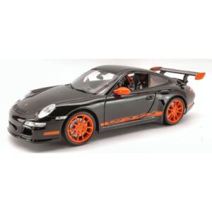 Porsche 911 GTR 3 RS 2007 Black With Orange Stripes 1:18
