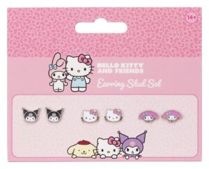 Sanrio Stud Earring Hello Kitty, Kuromi My