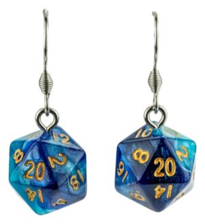 Orecchini Lair Wear Dice D20 Blue & Light