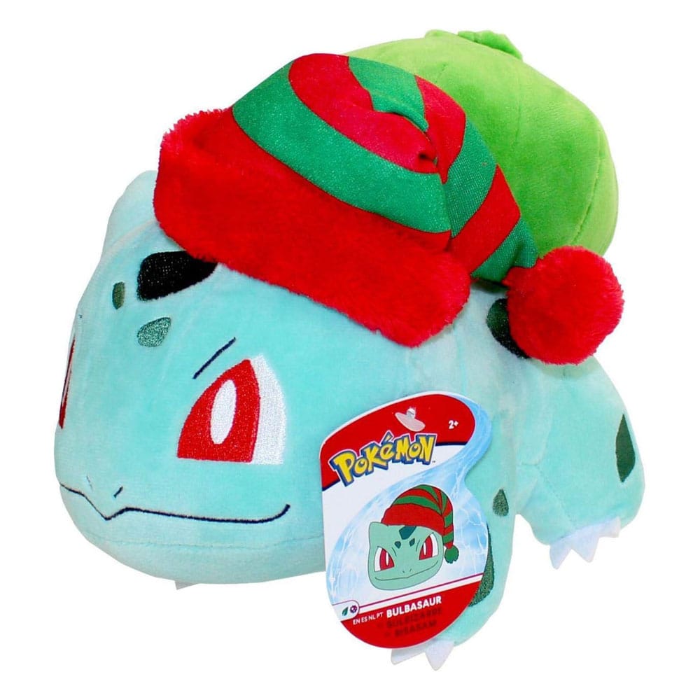 Peluche Pokémon Winter Bulbasaur with Christmas Hat 20 cm DS Modellismo Peluche Pokémon Winter Bulbasaur