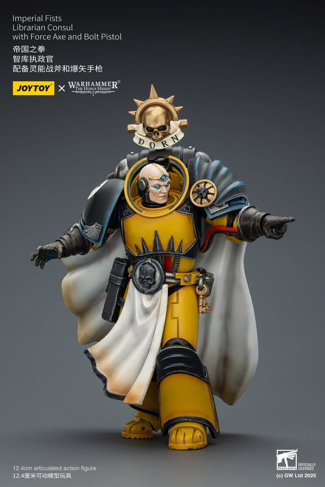 Warhammer Imperial Fists Action Figure Librarian Consulwith Force Axe and Bolt Pistol 12 cm - Damaged packaging DS Modellismo Warhammer Imperial Fists Action Librarian - vista 2