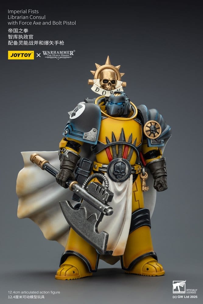 Warhammer Imperial Fists Action Figure Librarian Consulwith Force Axe and Bolt Pistol 12 cm - Damaged packaging DS Modellismo Warhammer Imperial Fists Action Librarian - vista 4
