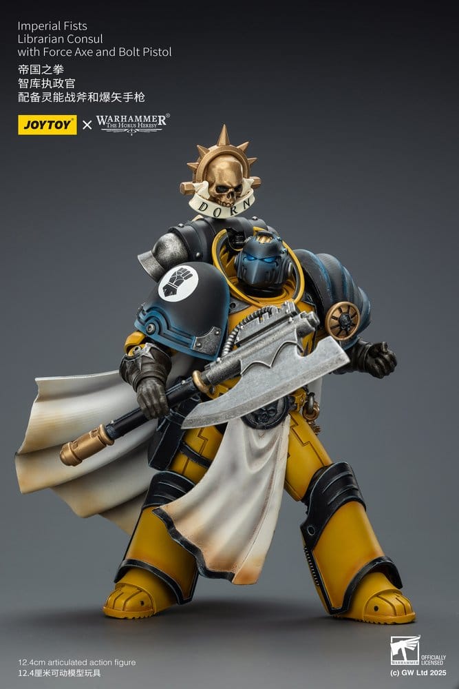 Warhammer Imperial Fists Action Figure Librarian Consulwith Force Axe and Bolt Pistol 12 cm - Damaged packaging DS Modellismo Warhammer Imperial Fists Action Librarian - vista 3