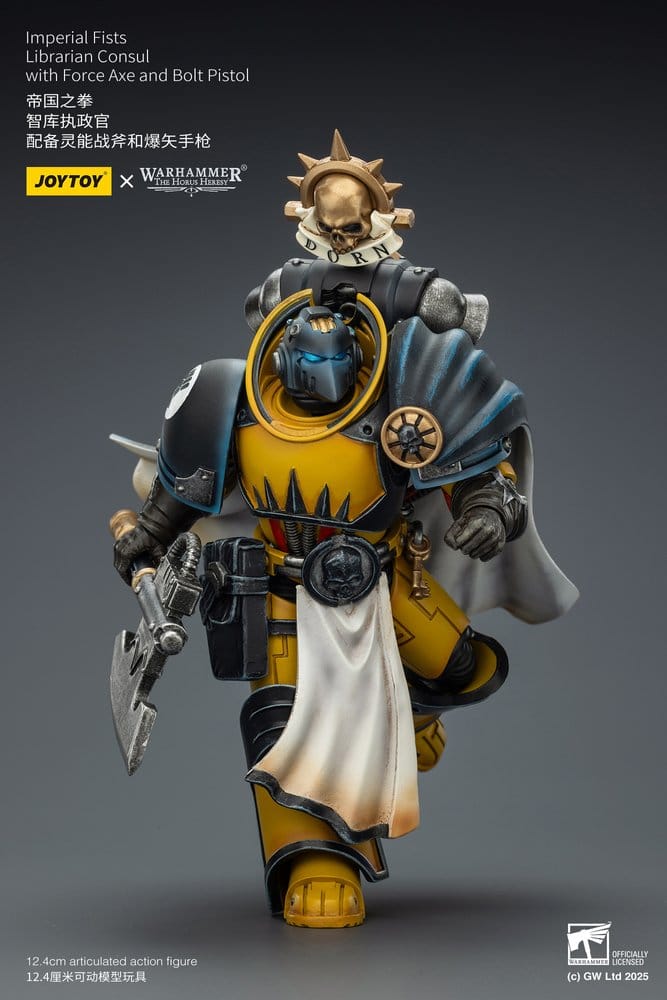 Warhammer Imperial Fists Action Figure Librarian Consulwith Force Axe and Bolt Pistol 12 cm - Damaged packaging DS Modellismo Warhammer Imperial Fists Action Librarian - vista 5