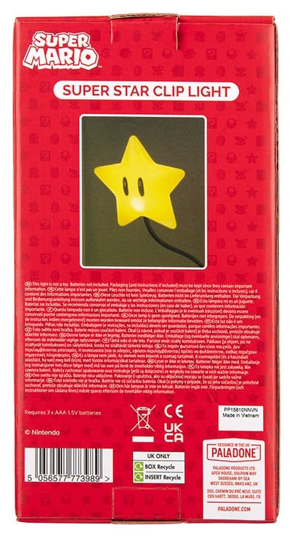 Super Mario Light Super Star Clip 33 cm - Damaged packaging DS Modellismo Super Mario Light Super Star Clip Damaged - vista 3