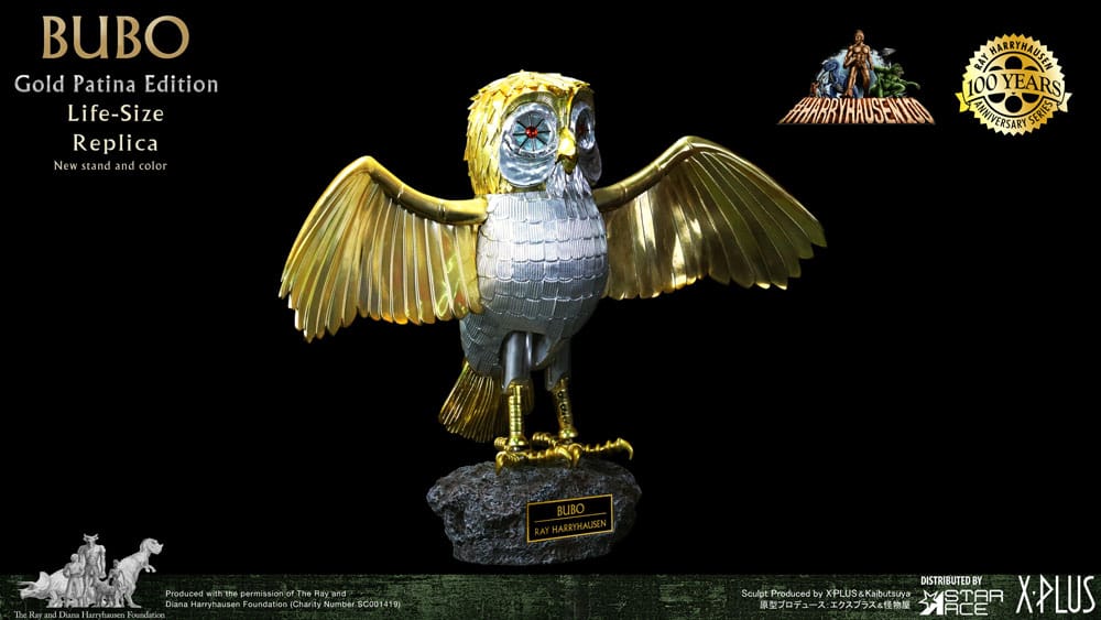 Statua Clash of the Titans Ray Harryhausens Bubo Gold Patina Edition Normal Ver. 34 cm DS Modellismo Statua Clash Titans Ray Harryhausens Bubo - vista 3