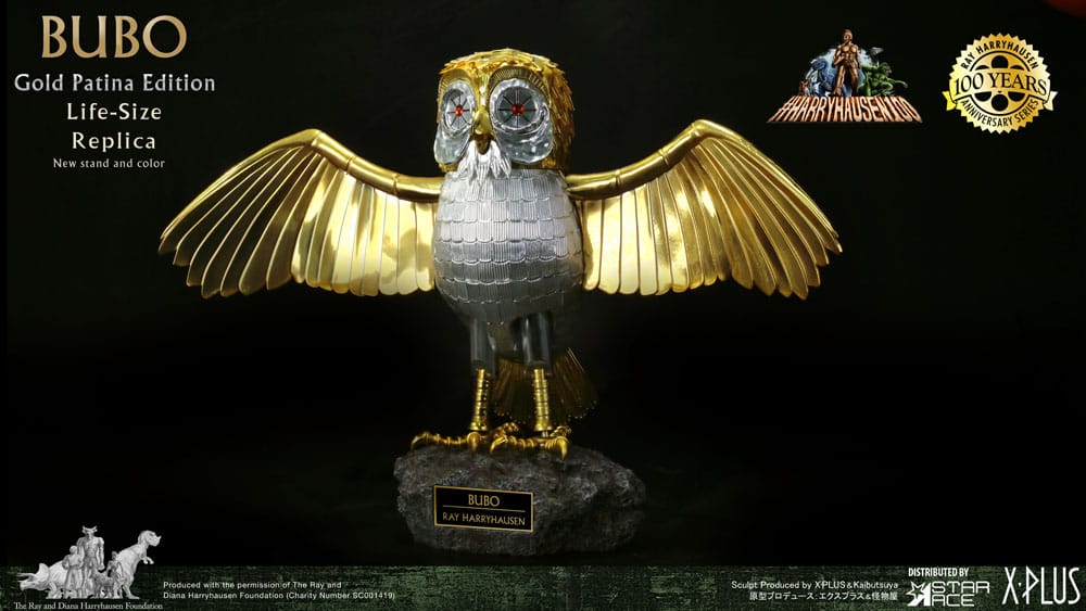 Statua Clash of the Titans Ray Harryhausens Bubo Gold Patina Edition Normal Ver. 34 cm DS Modellismo Statua Clash Titans Ray Harryhausens Bubo - vista 5
