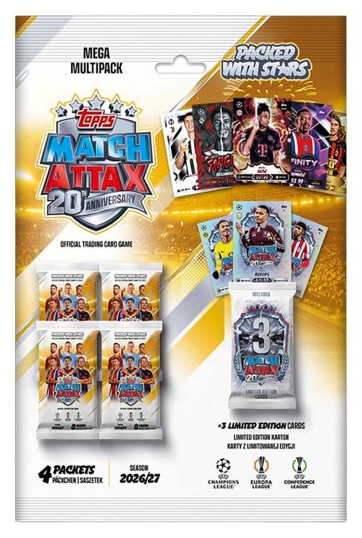 Uefa Club Competition Match Attax 2026/27 Trading Cards Mega Multipack DS Modellismo Uefa Club Competition Match Attax 2026/27