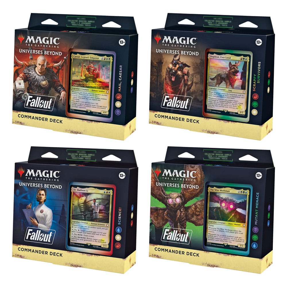 Magic the Gathering Universes Beyond: Fallout Commander Decks Display (4) english DS Modellismo Magic Gathering Universes Beyond: Fallout