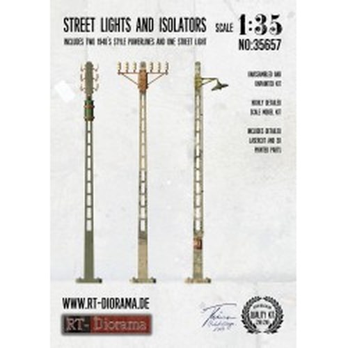 1/35 Street Lights and Isolators Set DS Modellismo 1/35 Street Lights and Isolators Set